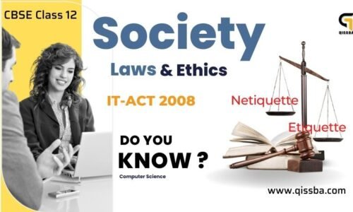 Computer Science : society Law & Ethics – CBSE Class 12