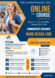 Python Online Free Courses for Classes 11th and 12th