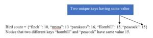 unique-keys-in-dictionary-in-python